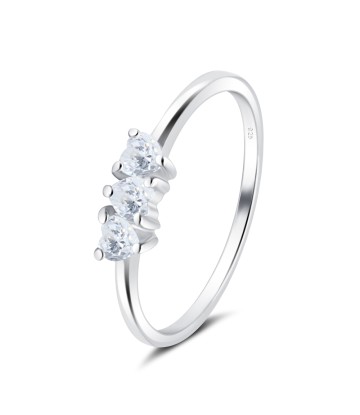 Heart CZ Silver Ring NSR-4318